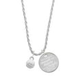 thumbnail image 1 of Delight Jewelry Silvertone 3-D White Volleyball She is Clothed in Stength and Dignity Charm Necklace, 20"+3", 1 of 4