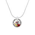 thumbnail image 1 of Delight Jewelry Silvertone ABC Cutout School Slate Silver-tone You Mean the World to Me Ring Necklace, 18", 1 of 4