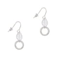 thumbnail image 1 of Delight Jewelry Silvertone Abuela Eternity Ring Silvertone Leaf French Earrings, 1 of 5