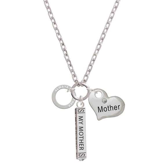 Delight Jewelry Silvertone Always My Mother Eternity Ring Always My Mother Bar Zoe Necklace