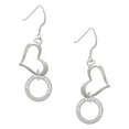 thumbnail image 1 of Delight Jewelry Silvertone Always My Mother Eternity Ring Open Heart French Earrings, 1 of 4