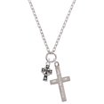 thumbnail image 1 of Delight Jewelry Silvertone Antiqued Celtic Cross I Set You Apart Engraved Cross Zoey Necklace, 28", 1 of 4