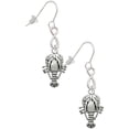 thumbnail image 1 of Delight Jewelry Silvertone Antiqued Lobster Silver tone Infinity French Earrings, 1 of 4