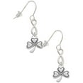 thumbnail image 1 of Delight Jewelry Silvertone Antiqued Shamrock Silver tone Infinity French Earrings, 1 of 4
