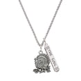thumbnail image 1 of Delight Jewelry Silvertone Antiqued Turkey Silvertone Hope Anchors the Soul Bar Charm Necklace, 23", 1 of 4