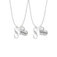 thumbnail image 1 of Delight Jewelry Silvertone Aunt Infinity Sign Mother & Daughter Heart Necklaces (Set of 2), 19"+2", 1 of 4