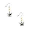 thumbnail image 1 of Delight Jewelry Silvertone BOO Ghost Gold Tone Infinity French Earrings, 1 of 4