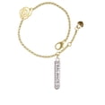 thumbnail image 1 of Delight Jewelry Silvertone Balance Bar Gold-tone Rose Link Chain Bracelet, 6.25"+1.75" Extender, 1 of 4