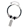thumbnail image 1 of Delight Jewelry Silvertone Balance Grandmother Celtic Knot Leather Bead Bracelet, 7"+2" Extender, 1 of 4