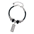 thumbnail image 1 of Delight Jewelry Silvertone Balance Mom Celtic Knot Leather Bead Bracelet, 7"+2" Extender, 1 of 4