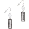 thumbnail image 1 of Delight Jewelry Silvertone Balance Silvertone Leaf French Earrings, 1 of 5