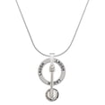 thumbnail image 1 of Delight Jewelry Silvertone Banjo Laugh Ring Charm Necklace, 18", 1 of 4
