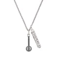 thumbnail image 1 of Delight Jewelry Silvertone Banjo Silvertone Sisters Best Friends Forever Bar Charm Necklace, 23", 1 of 4