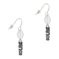 thumbnail image 1 of Delight Jewelry Silvertone Beaded ''Dance'' Silvertone Leaf French Earrings, 1 of 5