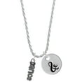 thumbnail image 1 of Delight Jewelry Silvertone Beaded ''Dance'' Silvertone Script Initial Disc - & - Charm Necklace, 20"+3", 1 of 4
