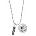 thumbnail image 1 of Delight Jewelry Silvertone Beaded ''Dance'' Silvertone Script Initial Disc - Z - Charm Necklace, 20"+3", 1 of 4