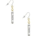 thumbnail image 1 of Delight Jewelry Silvertone Believe Faith Prayer Hope Bar Gold Tone Infinity French Earrings, 1 of 4