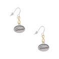 thumbnail image 1 of Delight Jewelry Silvertone Believe - Oval Seal Gold Tone Infinity French Earrings, 1 of 4