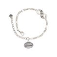 thumbnail image 1 of Delight Jewelry Silvertone Believe - Oval Seal Silver-tone Paw Infinity Link Chain Bracelet, 6"+2" Extender, 1 of 3