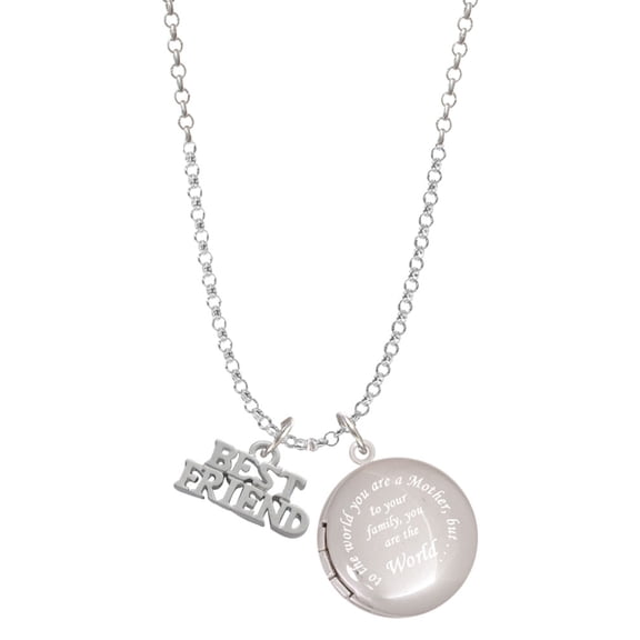 Delight Jewelry Silvertone Best Friend To the World You are a Mother Locket Necklace