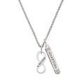 thumbnail image 1 of Delight Jewelry Silvertone & Beyond Infinity Sign Silvertone Guardian Angel Bar Charm Necklace, 23", 1 of 4