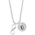 thumbnail image 1 of Delight Jewelry Silvertone & Beyond Infinity Sign Silvertone Script Initial Disc - O - Charm Necklace, 20"+3", 1 of 4