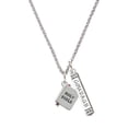 thumbnail image 1 of Delight Jewelry Silvertone Bible with Cross Silvertone Courage Strength Wisdom Honesty Bar Charm Necklace, 23", 1 of 4