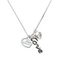 thumbnail image 1 of Delight Jewelry Silvertone Big Sister in Open Heart - 5/8'' - Love and Lock Charm Necklace, 18"+1", 1 of 4