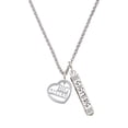 thumbnail image 1 of Delight Jewelry Silvertone Big Sister in Open Heart - 5/8'' Silvertone Sisters Best Friends Forever Bar Charm Necklace, 23", 1 of 4