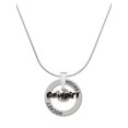 thumbnail image 1 of Delight Jewelry Silvertone Black Cowgirl Hockey Ring Charm Necklace, 18", 1 of 4