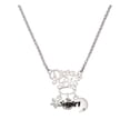 thumbnail image 1 of Delight Jewelry Silvertone Black Cowgirl Silvertone Dream Big Pendant Necklace, 25", 1 of 4