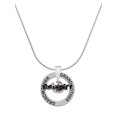 thumbnail image 1 of Delight Jewelry Silvertone Black Cowgirl Silvertone Grandmother Ring Charm Necklace, 18", 1 of 4