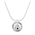 thumbnail image 1 of Delight Jewelry Silvertone Black Dots on White Spinners Live Ring Charm Necklace, 18", 1 of 4