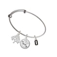 thumbnail image 1 of Delight Jewelry Silvertone Black Number - 0 Silvertone Let Things Go Tree Charm Bangle Bracelet, 1 of 4