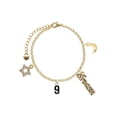 thumbnail image 1 of Delight Jewelry Silvertone Black Number - 9 Goldtone Dream Big Charm Bracelet, 7.5+2" Extender, 1 of 4