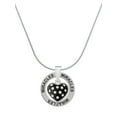 thumbnail image 1 of Delight Jewelry Silvertone Black Resin Heart with Clear Crystals in Frame Miracles Ring Charm Necklace, 18", 1 of 4
