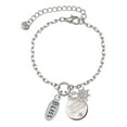 thumbnail image 1 of Delight Jewelry Silvertone Bliss Oval Silvertone Discover Dream Explore Zoey Charm Bracelet, 6.5+2" Extender, 1 of 4
