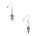 thumbnail image 1 of Delight Jewelry Silvertone Blue Baby Rattle Gold Tone Infinity French Earrings, 1 of 4