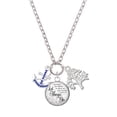 thumbnail image 1 of Delight Jewelry Silvertone Blue Crystal Anchor Let Things Go Fall Zoey Charm Necklace, 28", 1 of 4
