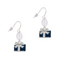 thumbnail image 1 of Delight Jewelry Silvertone Blue Present Silvertone Leaf French Earrings, 1 of 5