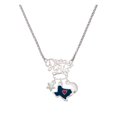 thumbnail image 1 of Delight Jewelry Silvertone Blue Texas with Red Heart Silvertone Dream Big Pendant Necklace, 25", 1 of 4