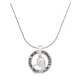 thumbnail image 1 of Delight Jewelry Silvertone Boy Silhouette in Heart Gymnastics Mom Ring Charm Necklace, 18", 1 of 4
