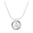 thumbnail image 1 of Delight Jewelry Silvertone Boy Silhouette in Heart Hero Ring Charm Necklace, 18", 1 of 4