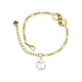 thumbnail image 1 of Delight Jewelry Silvertone Butterfly Silhouette Gold-tone Paw Infinity Link Chain Bracelet, 6"+2" Extender, 1 of 3