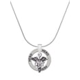 thumbnail image 1 of Delight Jewelry Silvertone Caduceus - DPT Hero Ring Charm Necklace, 18", 1 of 4