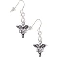 thumbnail image 1 of Delight Jewelry Silvertone Caduceus - DPT Silver tone Infinity French Earrings, 1 of 4