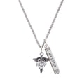 thumbnail image 1 of Delight Jewelry Silvertone Caduceus - NP Silvertone Always My Sister Bar Charm Necklace, 23", 1 of 4