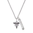 thumbnail image 1 of Delight Jewelry Silvertone Caduceus - OTA Silvertone Courage Strength Wisdom Honesty Bar Charm Necklace, 23", 1 of 4