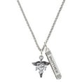 thumbnail image 1 of Delight Jewelry Silvertone Caduceus - PT Silvertone Mother Daughter Bar Charm Necklace, 23", 1 of 4