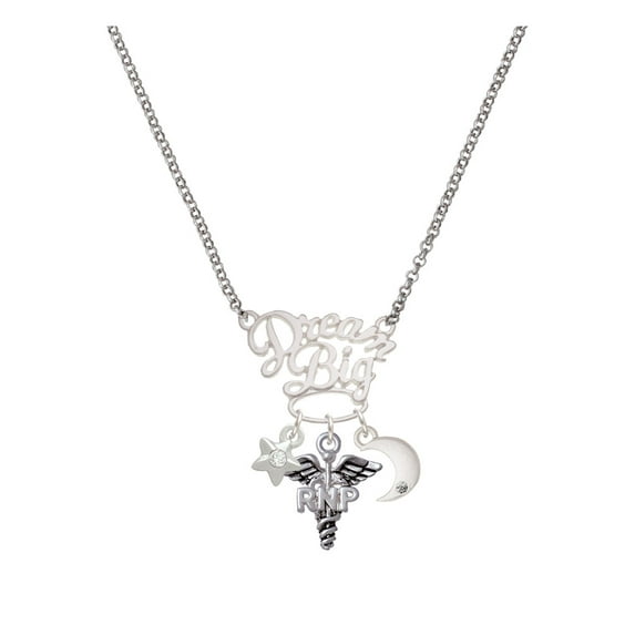 Delight Jewelry Silvertone Caduceus - RNP Silvertone Dream Big Pendant Necklace, 25"